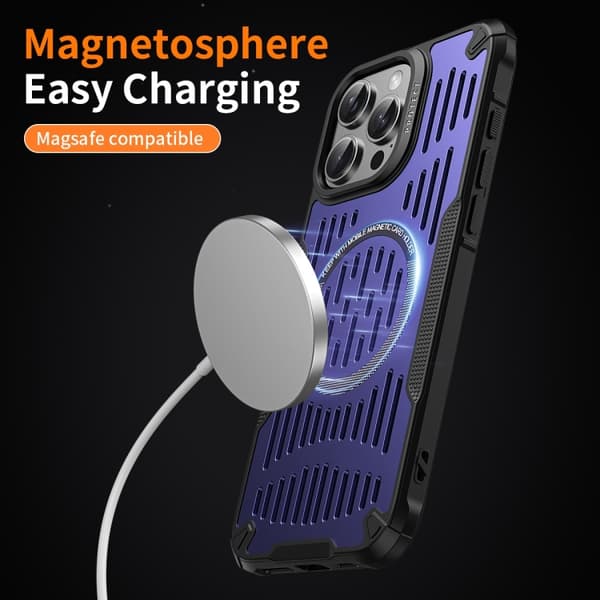 iPhone 16 Pro Max Ice Front Cooling MagSafe Magnetisk Skal Grön