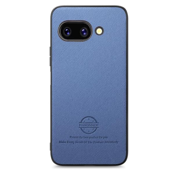 för Pixel 9a Skal i Twill Tyg och Läder Blå