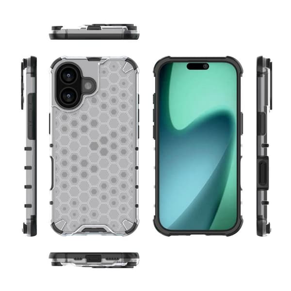 iPhone 17 Skal med Honeycomb Stötskydd Vit