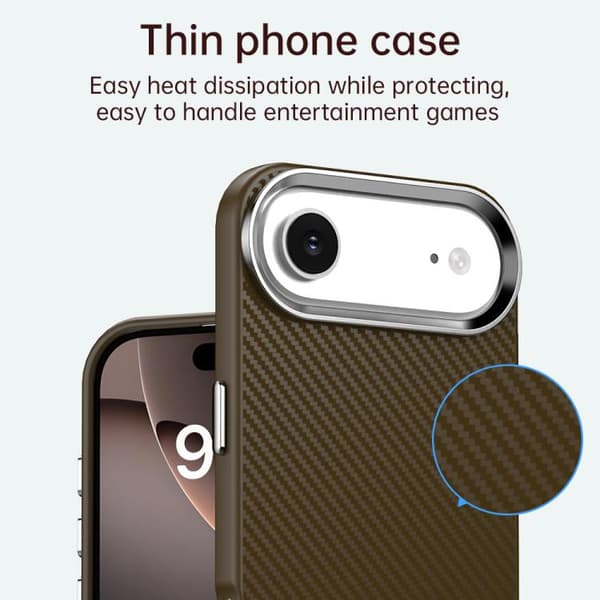 iPhone 17 Air Skal - Kolfiber Series IMD Brun