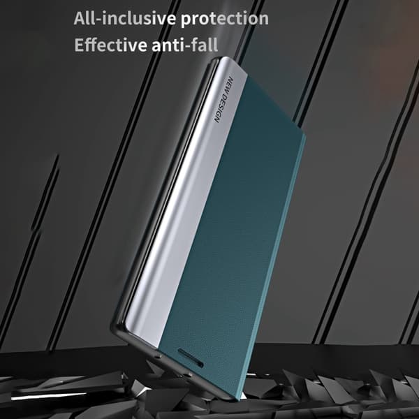 iPhone 18 Pro Max / iPhone 17 Pro Max Skal Läderfodral med Elektropolerad Adsorption Röd
