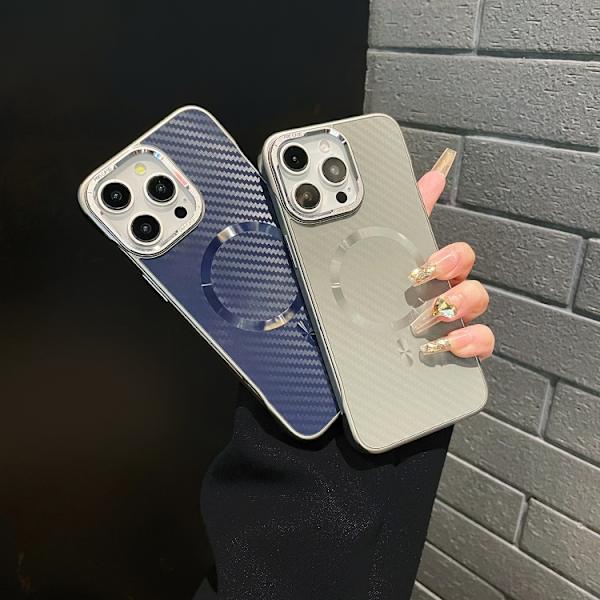 iPhone 16 Pro AG Kolfiber Frameless MagSafe Skal Grå