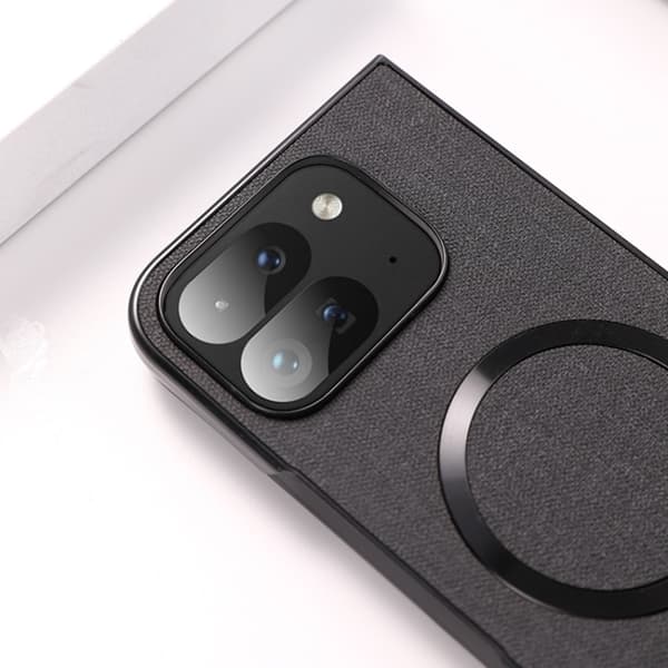 för Pixel 9 Pro Fold Skal med MagSafe Magnetisk Tygtextur Ljusgrön