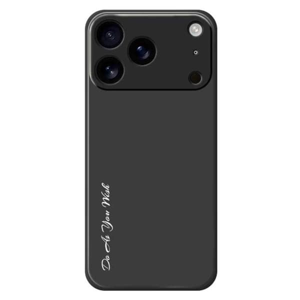 iPhone 18 Pro Max / iPhone 17 Pro Max Skal - Gör Som Du Vill, Fin Hål, Rak Kant, Silikon Svart