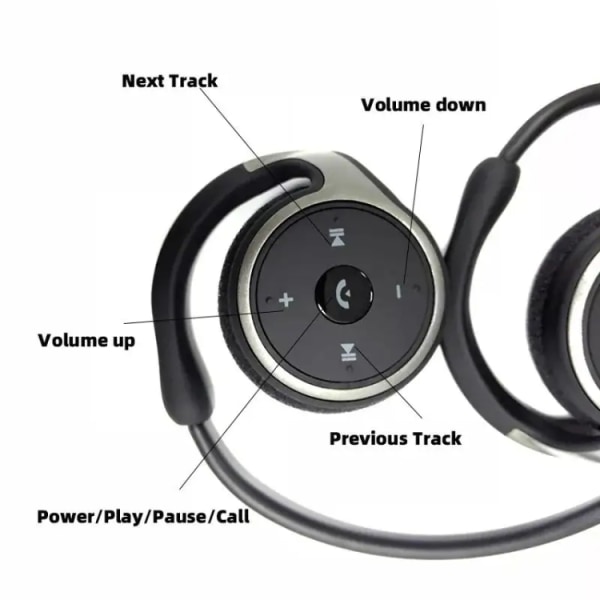 T&G A23 Binaural Hängande Hals Sports TWS Trådlösa Bluetooth Hörlurar Grå