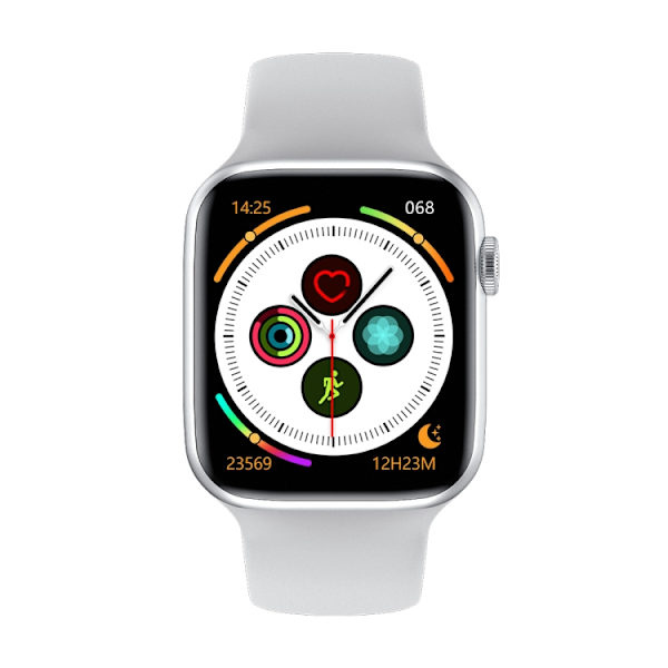 W46 1,75 tums IPS-färgskärm IP68 Vattentät Smartwatch Silver