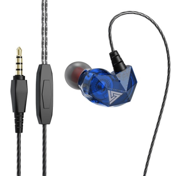 QKZ AK2 Sports In-ear Trådbunden HiFi Ljud Tung Bas 3,5 mm Hörlurar med Mikrofon Blå