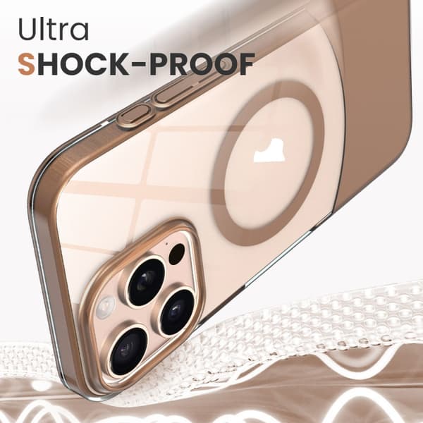 iPhone 16 Pro Max Slim Färgglad Kontrast MagSafe PC Transparent Skal Grå