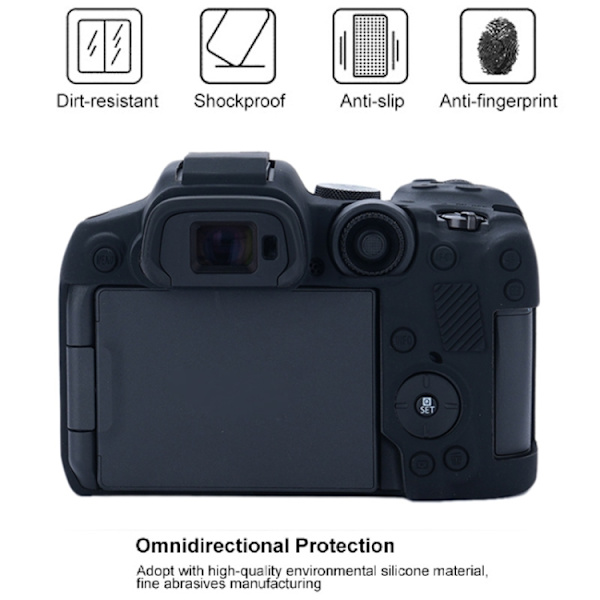 Mjukt silikonfodral för Canon EOS R7 Svart