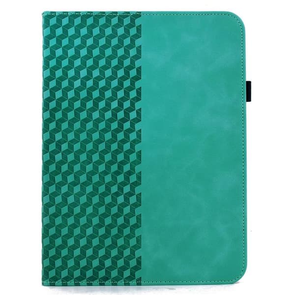 iPad mini 2024 / mini 6 Skal - Rotatable Rhombus Prägad Smart Läderfodral Ljusblå