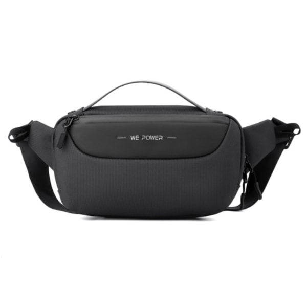 WEPOWER Herr Crossbody Väska Multifunktionell Sport Midjeväska Utomhus Liten Axelväska Grå