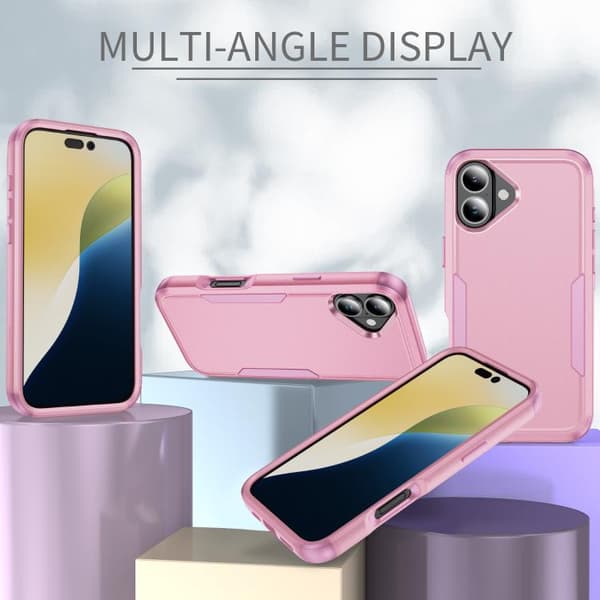 iPhone 17 Skal - TPU + PC, Stötabsorberande Rosa