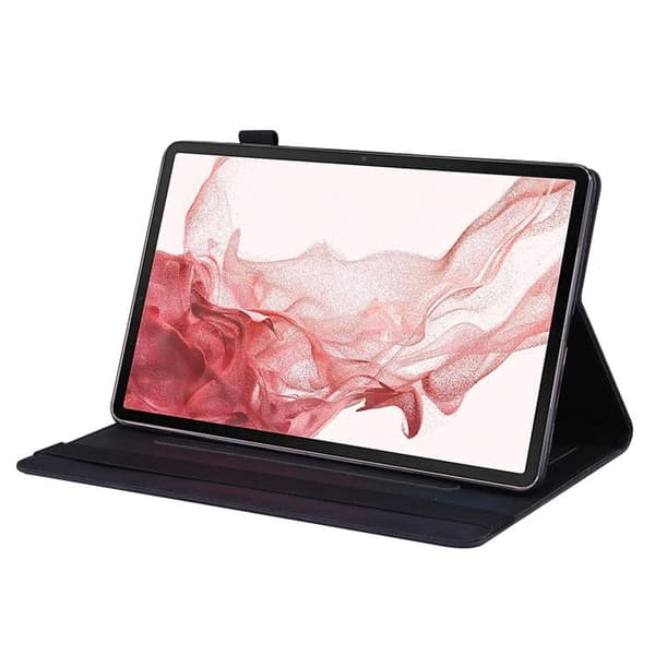 Samsung Galaxy Tab S10 FE+ Stötsäker Läderfodral Svart