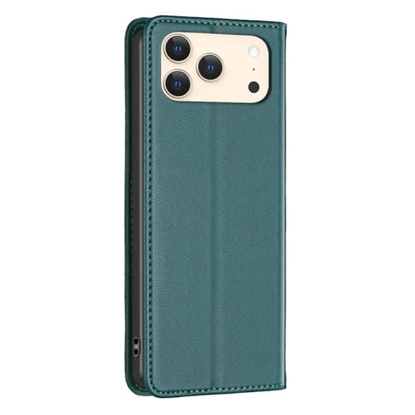 iPhone 18 Pro Max / iPhone 17 Pro Max Skal Läderfodral - Magnetiskt Grön