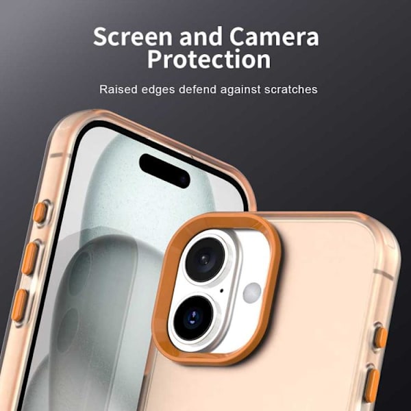 iPhone 17 Skal - Candy PC Hybrid TPU Stötsäker Orange