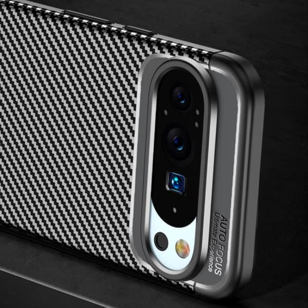för Pixel 10 Pro XL Skal i Kolfibertextur - Stöttålig TPU Telefonfodral