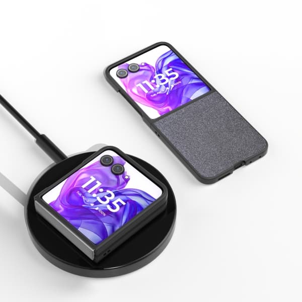 Motorola Razr 50 Ultra Glitter Skal - Full Coverage PU + PC Mobilskydd Svart