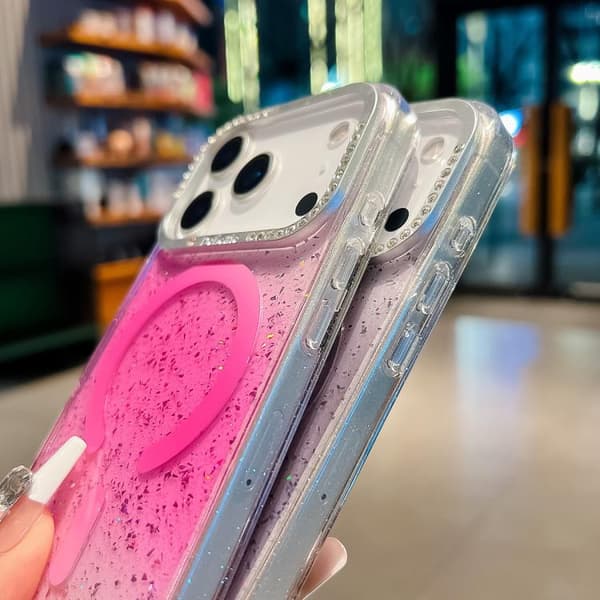 iPhone 18 Pro Max / iPhone 17 Pro Max Blink Series Metall Linsskydd MagSafe Magnetisk IMD Skal Guld