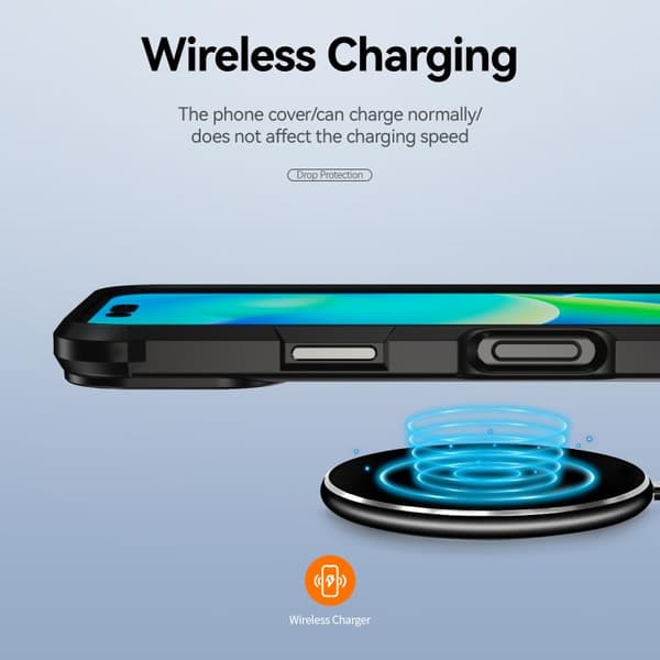 iPhone 17 Skal med TPU + PC Linsskydd Svart