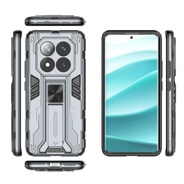 Redmi Note 14 Pro 5G Supersonic PC + TPU Mobilskal Grå