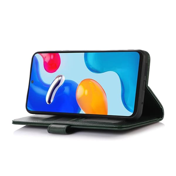 Redmi K80 / K80 Pro - Mobilfodral i Ko-Läder med Textur Grön