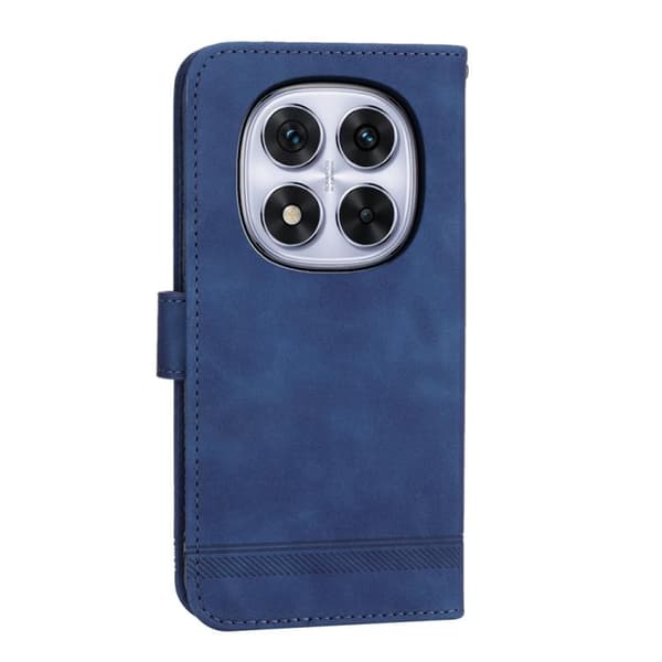 Redmi Note 14 Pro 4G - Dierfeng Dream Line TPU Hybrid PU Läderfodral Blå