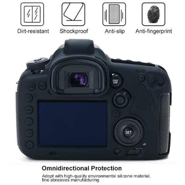 Mjukt silikonfodral för Canon EOS 7D Mark II Svart