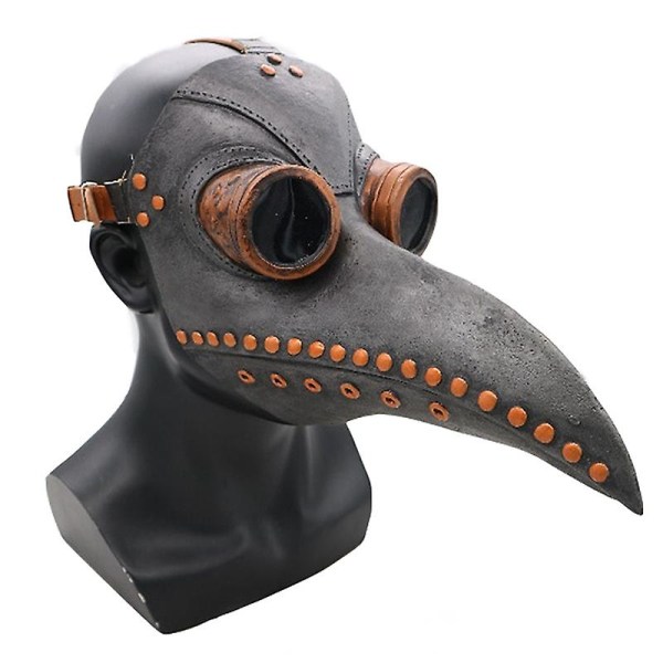 Plague Doctor Birds Cosplay Mask Halloween Karnevalsfest Lång näsa näbb konstläder Steampunk kostym rekvisita
