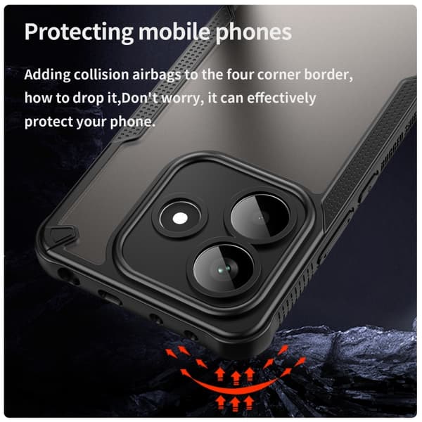 Redmi Note 14 5G - Armor Glaze PC Hybrid TPU Mobilskal Svart