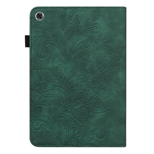 Samsung Galaxy Tab A8 10.5 (2021) Läderfodral med Blommönster Grön