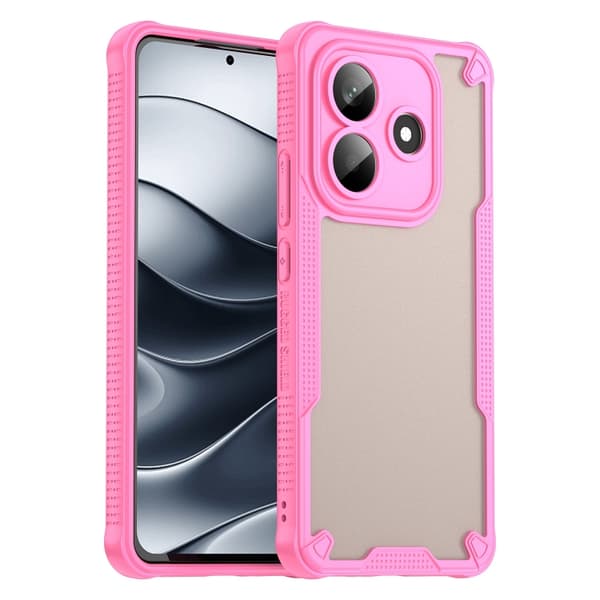 Redmi Note 14 5G - Armor Glaze PC Hybrid TPU Mobilskal Rosa