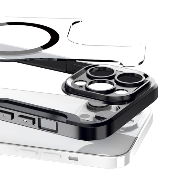 iPhone 16 Pro Max RFID-blocker Adsorptionsskal MagSafe Läderfodral Röd