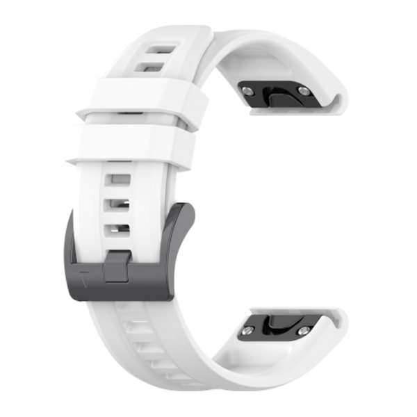 För Garmin Fenix ​​5X Plus 26mm Silicone Sport Pure Color Watch Band White