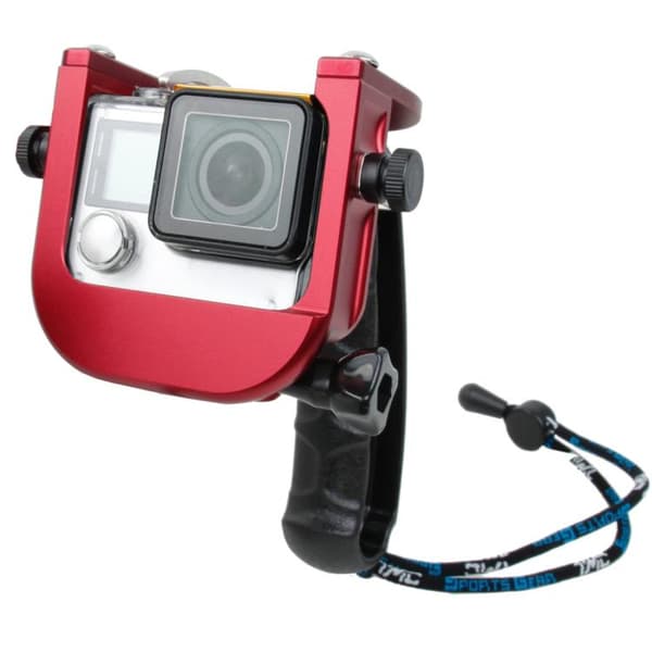 TMC P4 Trigger Handheld Grip CNC Metallstång Monopod Mount för GoPro HERO4 /3+ Röd