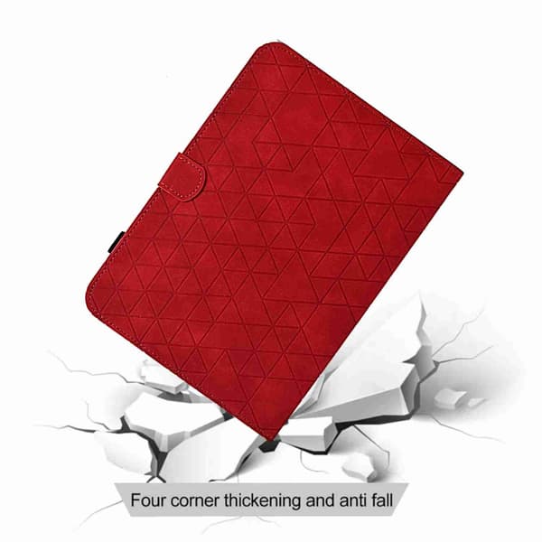 Samsung Galaxy Tab S7/S8 Rhombus TPU Läderfodral Röd