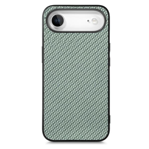 iPhone 17 Air Skal - Kolfibertextur och Läder Grön