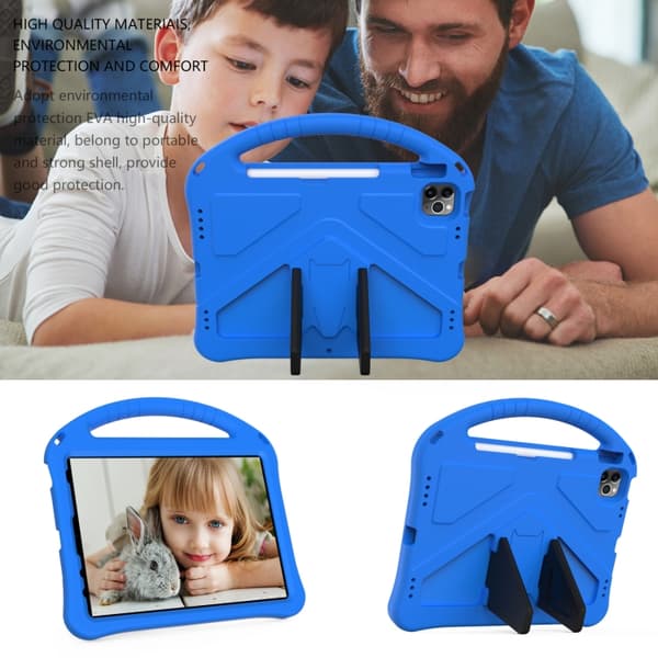 iPad Pro 11 2024 Skal i EVA med Stöd - Stöttålig Tablet Case Blå