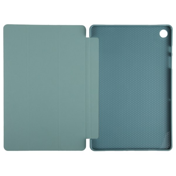 Samsung Galaxy Tab A9+ Skal i TPU Läder med Tri-fold Flip Mörkgrön