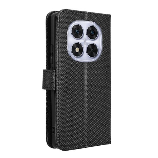Redmi Note 14 Pro+ 5G - Diamanttexturerat Läderfodral Svart