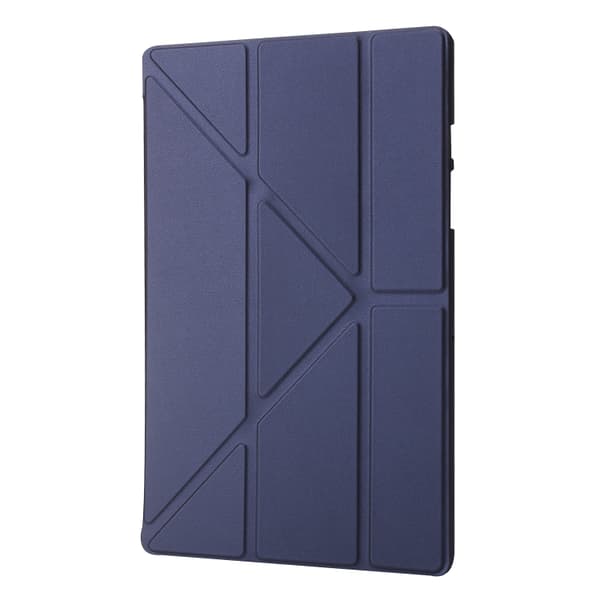 Samsung Galaxy Tab A9+ / A11+ TPU Fällbart Läderfodral Marinblå