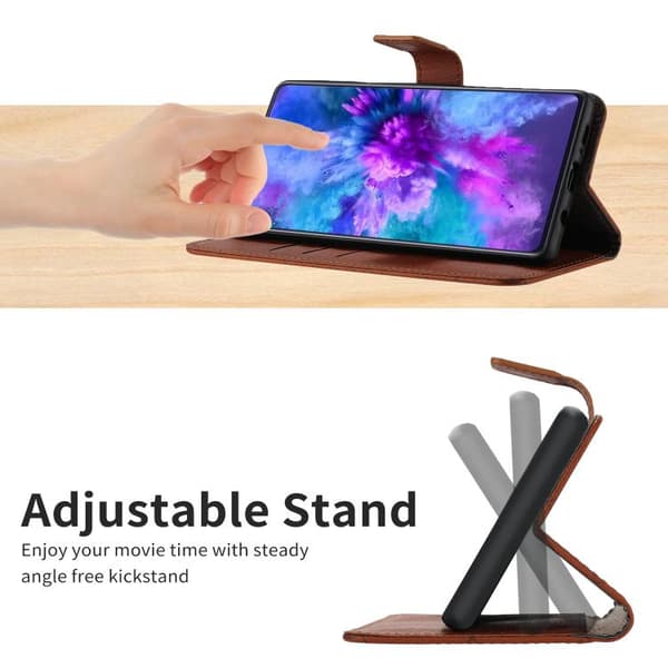 iPhone 18 Pro Max / iPhone 17 Pro Max Skal läderfodral med rhombisk rutmönster Brun