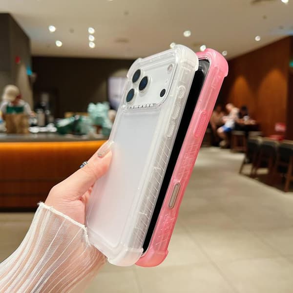 iPhone 18 Pro Max / iPhone 17 Pro Max Skal Transparent Matt TPU Hybrid 3-i-1 Grå