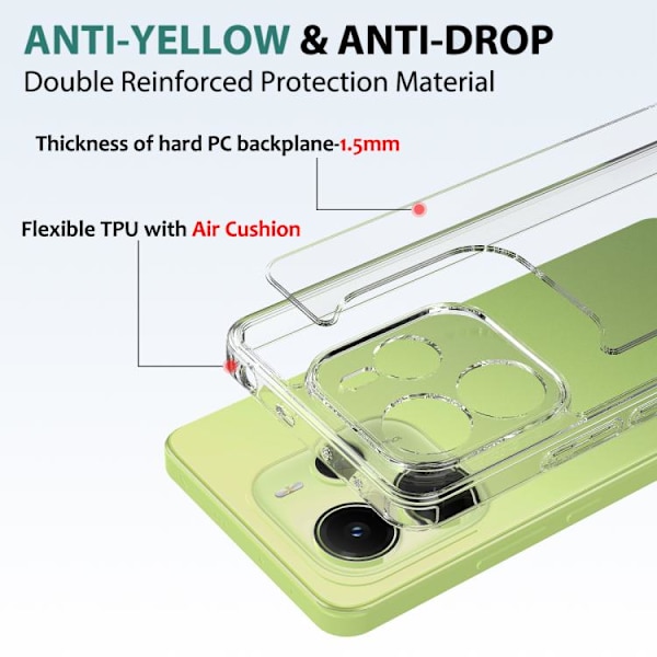 Redmi Note 14 4G - Scratchproof Akryl TPU fodral