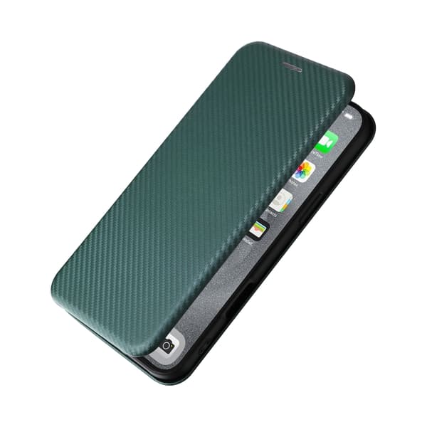 iPhone 16 Pro Skal Kolfibertextur - Elegant Fodral för Skydd och Stil Grön