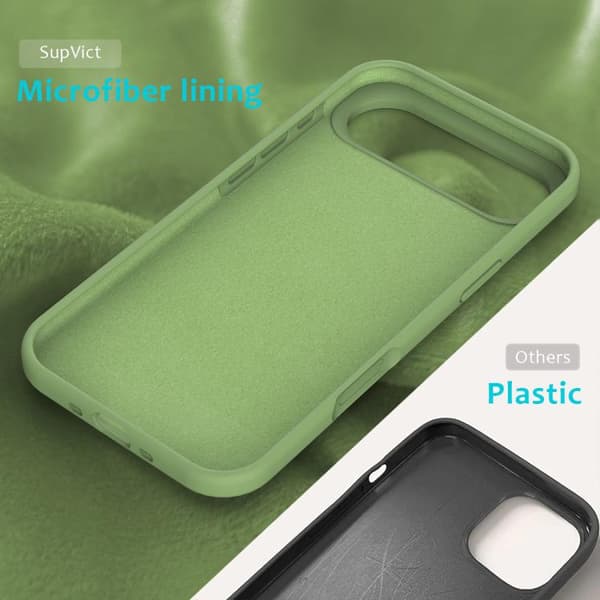 iPhone 17 Air Skal - solid färg av silikon Mintgrön