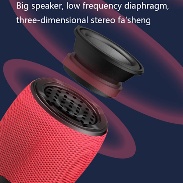 WS898 Live trådlös Bluetooth-mikrofon med ljudfunktion (blå)