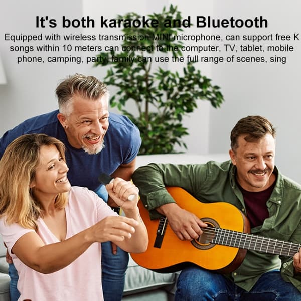 WK D43 Mini Karaoke Bluetooth-högtalare (Beige)