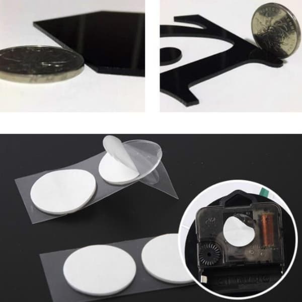 Akryl 3D väggklocka DIY vardagsrum sovrum väggbakgrundsdekoration (Silver)