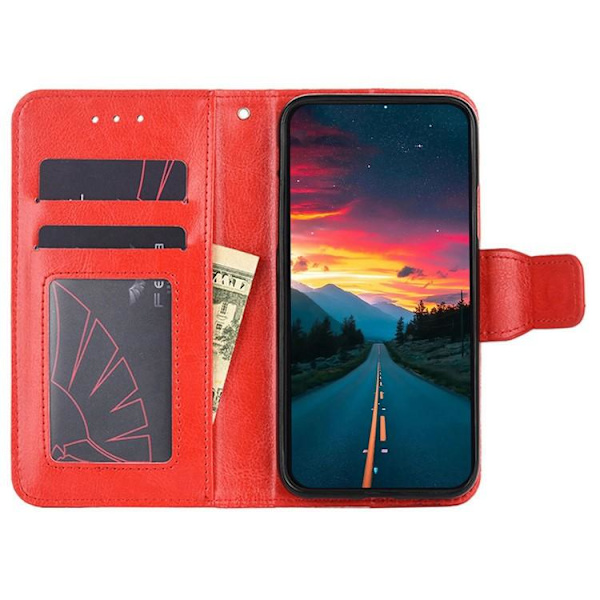 Redmi Note 14 Pro 4G - Kristalltextur Läderfodral Röd