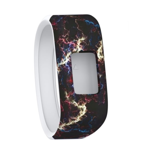 Yellow Lightning Pattern Sport Watch Band i silikon för Garmin Vivofit JR Yellow Small